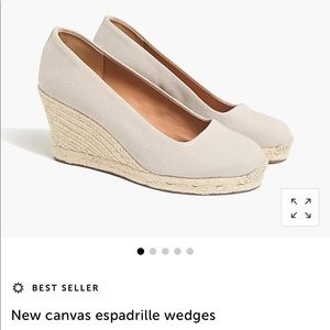 J.Crew Canvas Espadrille Wedges 8.5 in Flex